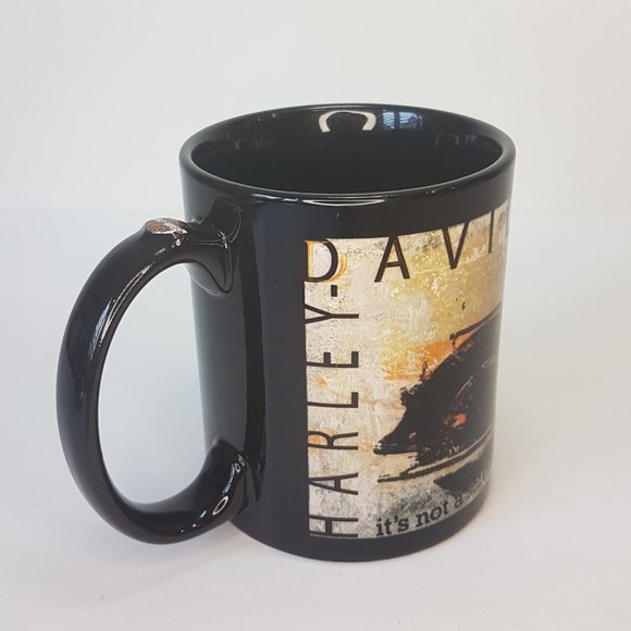 Vintage 2010 HARLEY-DAVIDSON Mug Teacup Licenced Mug Black Motorcycle Motorbike - Picture 12 of 16